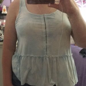 Hook and eye closure front tank top